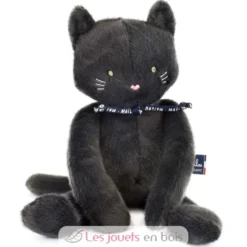 Peluche Chat Méloé gris anthracite 37 cm - Maïlou Tradition