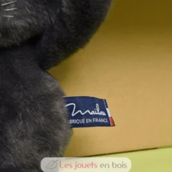 Peluche Chat Méloé gris anthracite 37 cm - Maïlou Tradition