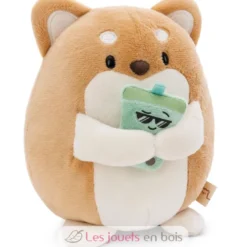 Peluche Chien Hiro 16 cm avec un bubble tea - Nici