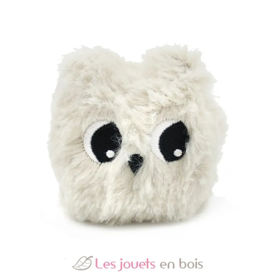 Peluche chouette polaire maman et son bébé blanc et gris - Les Déglingos
