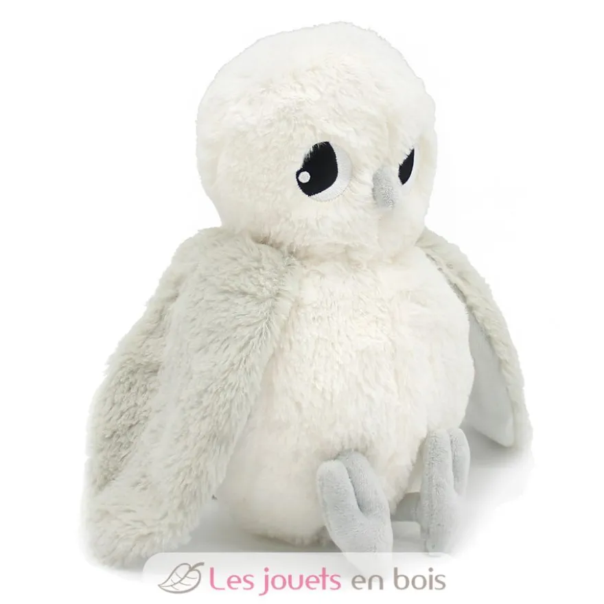 Peluche chouette polaire maman et son bébé blanc et gris - Les Déglingos