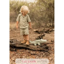 Peluche Crocodile 40 cm vert - Safari Friends - Little Dutch