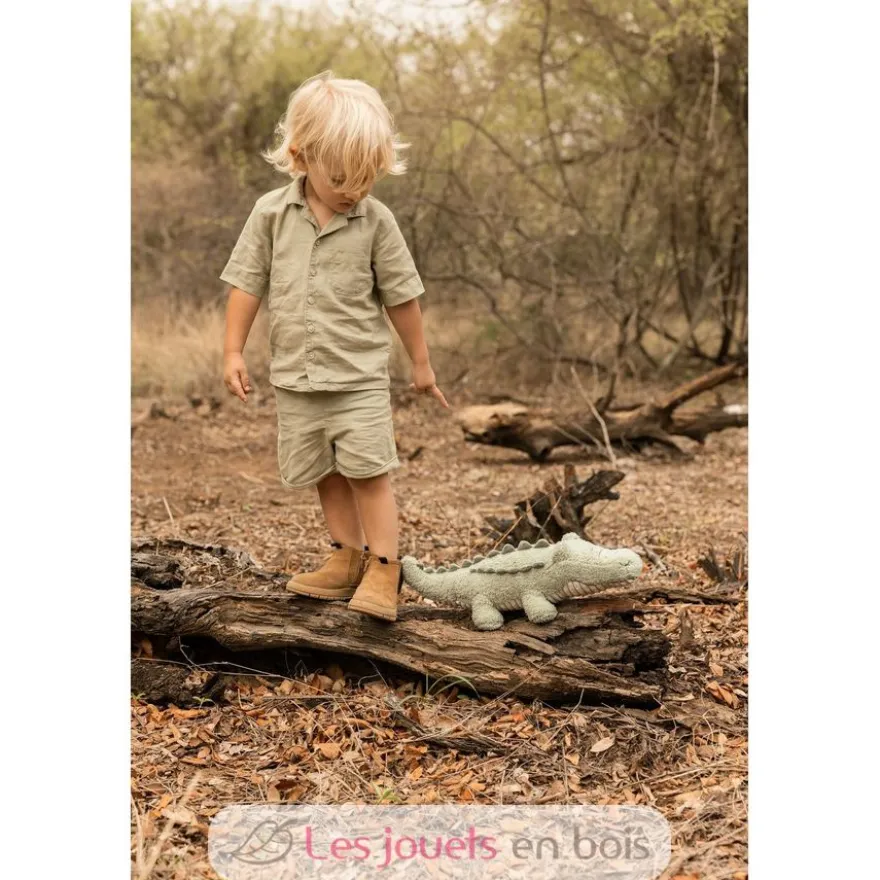 Peluche Crocodile 40 cm vert - Safari Friends - Little Dutch