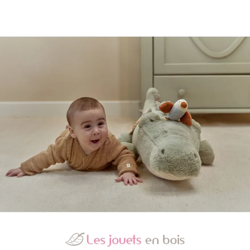 Peluche d'activités Crocodile Safari Friends - Dès la naissance - Little Dutch