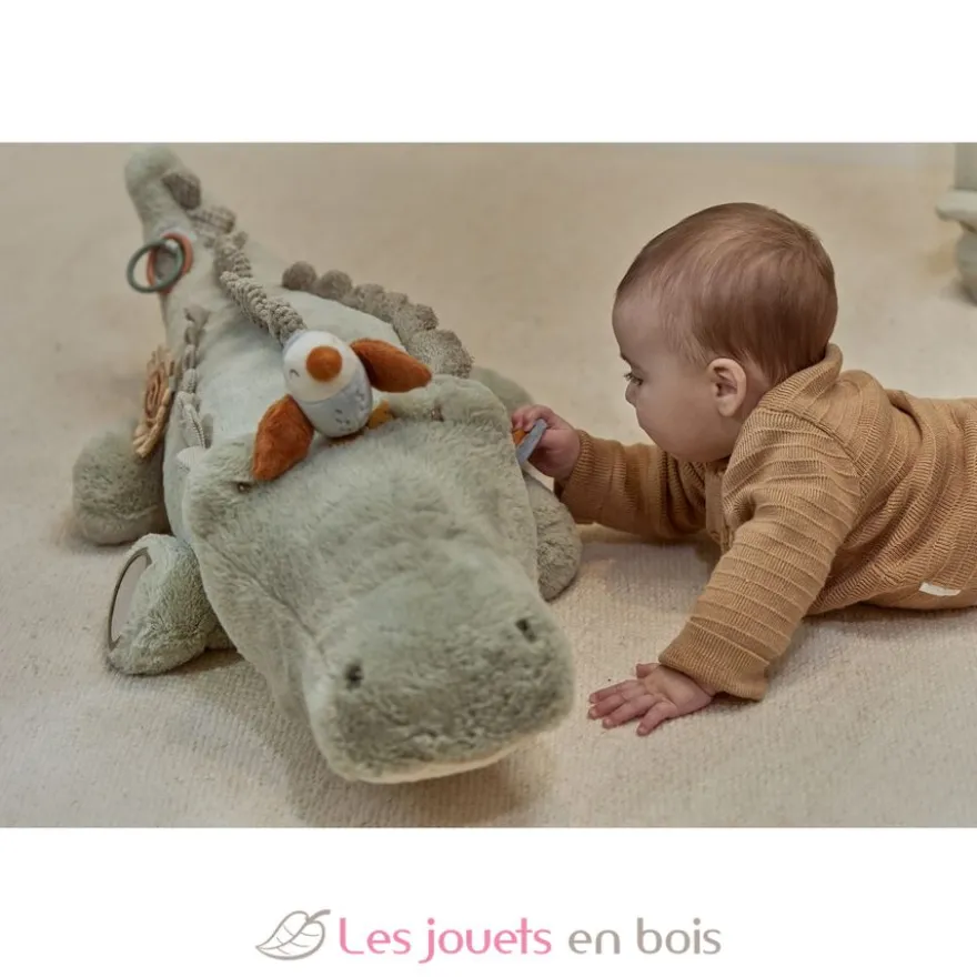 Peluche d'activités Crocodile Safari Friends - Dès la naissance - Little Dutch