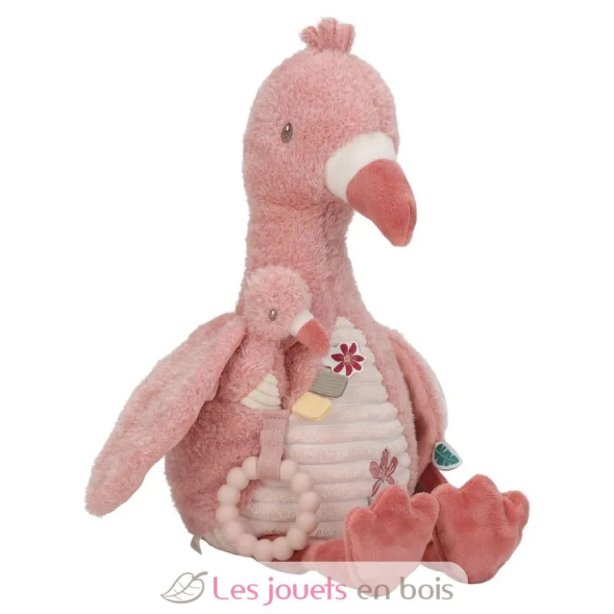 Peluche d'activités Flamant rose Safari Friends - Dès la naissance - Little Dutch