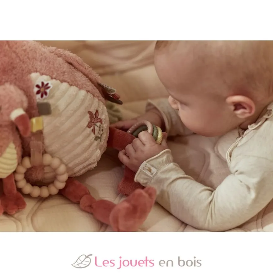 Peluche d'activités Flamant rose Safari Friends - Dès la naissance - Little Dutch