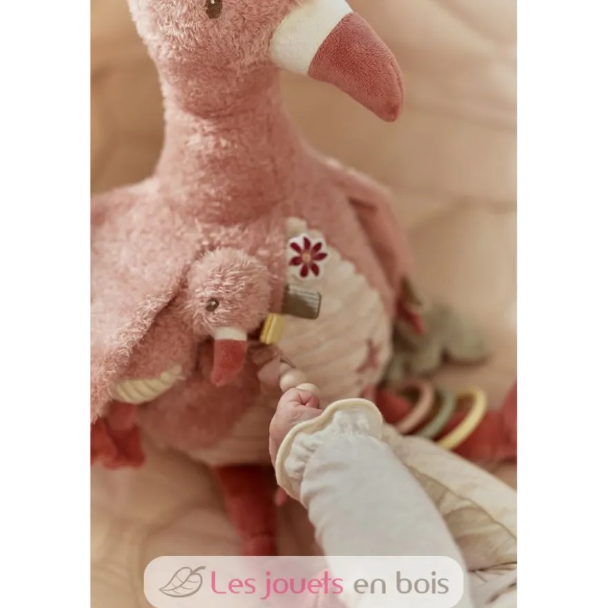 Peluche d'activités Flamant rose Safari Friends - Dès la naissance - Little Dutch