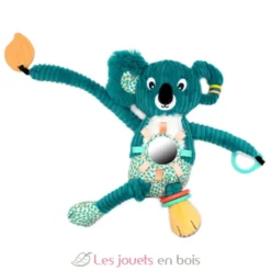 Peluche d'activités nomade Berlingos le koala bleu vert - Les Déglingos