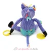 Peluche d'activités nomade Kiprokos le zèbre violet - Les Déglingos