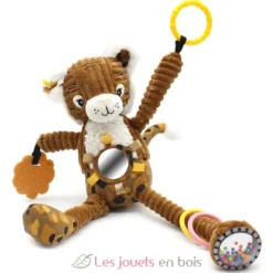 Peluche d'activités nomade Speculos le tigre marron - Les Déglingos