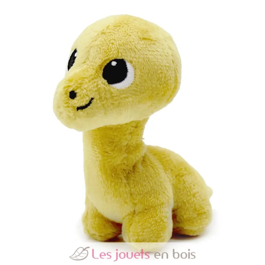 Peluche diplodocus maman et son bébé jaune moutarde - Les Déglingos
