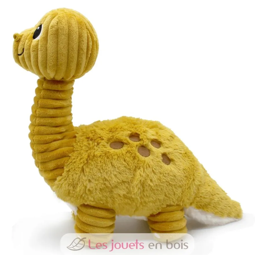 Peluche diplodocus maman et son bébé jaune moutarde - Les Déglingos