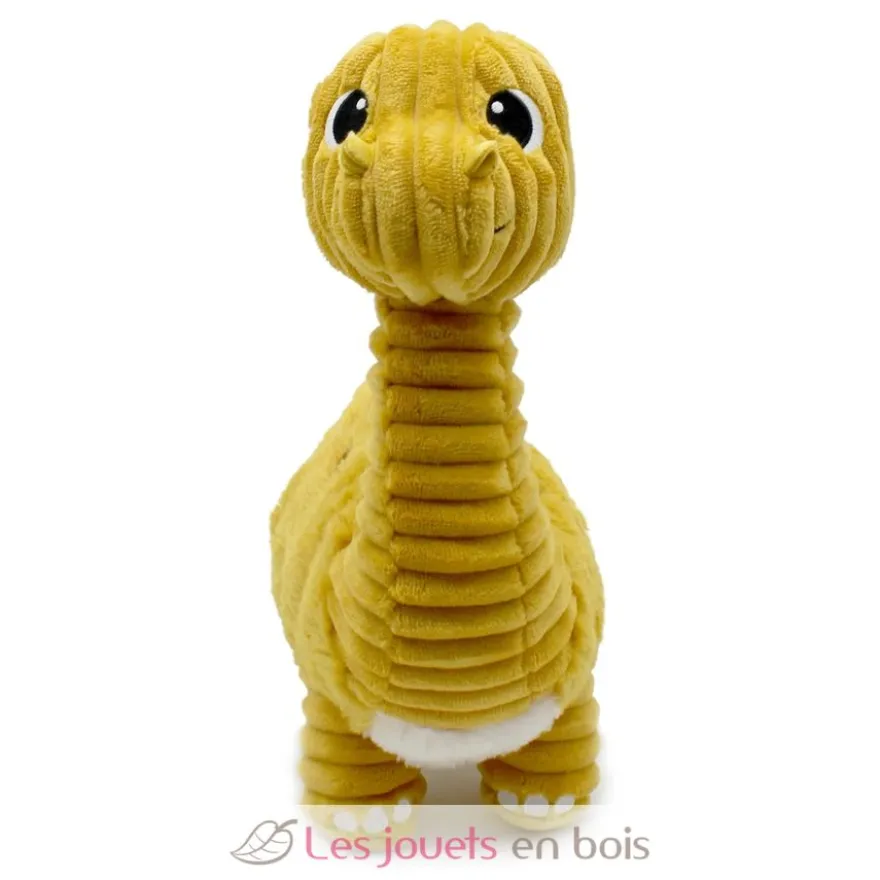 Peluche diplodocus maman et son bébé jaune moutarde - Les Déglingos