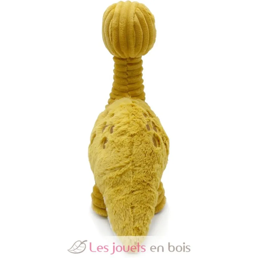 Peluche diplodocus maman et son bébé jaune moutarde - Les Déglingos