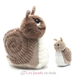 Peluche escargot Speedou maman et son bébé marron - Les Déglingos