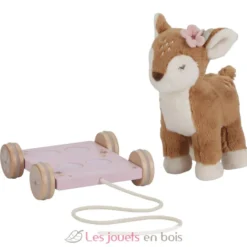 Peluche faon à tirer Fairy Garden - Little Dutch