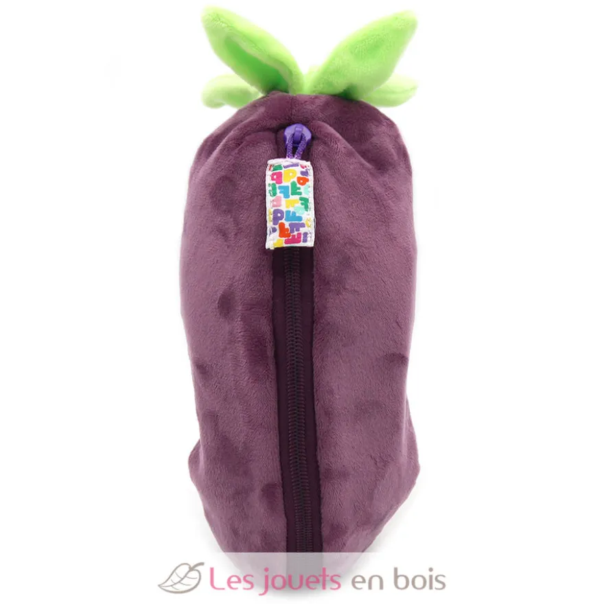 Peluche Flipetz Eléphant Aubergine violette - Les Déglingos