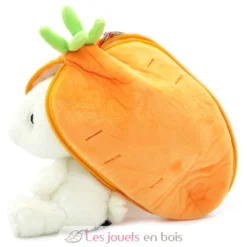 Peluche Flipetz Lapin Carotte orange - Les Déglingos