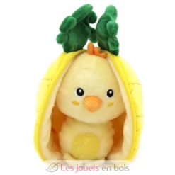 Peluche Flipetz Poussin Ananas jaune - Les Déglingos