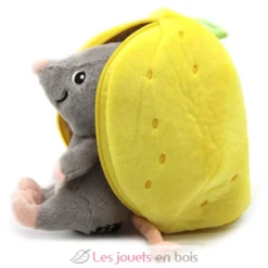 Peluche Flipetz Souris Citron jaune - Les Déglingos