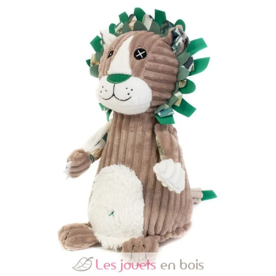 Peluche Jélékros lion gris vert Déglingos