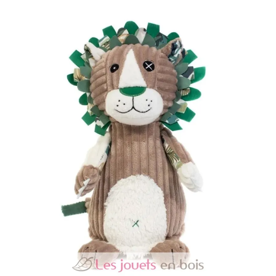 Peluche Jélékros lion gris vert Déglingos