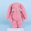 Peluche Lapin Fleurette rose 35 cm - Doudou et Compagnie