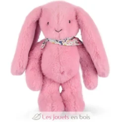 Peluche Lapin Fleurette rose 35 cm - Doudou et Compagnie