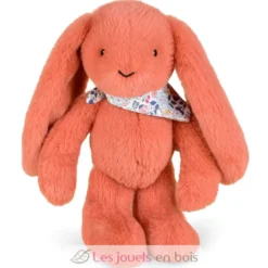 Peluche Lapin Fleurette terracotta 35 cm - Doudou et Compagnie