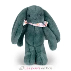Peluche Lapin Fleurette vert eucalyptus 25 cm - Doudou et Compagnie