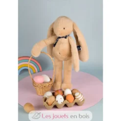 Peluche Lapin Méloé beige 37 cm - Maïlou Tradition