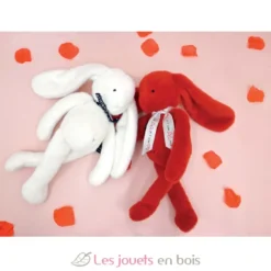 Peluche Lapin Méloé blanc 37 cm - Maïlou Tradition