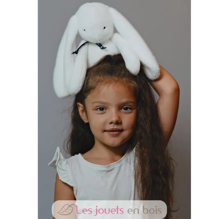 Peluche Lapin Méloé blanc 37 cm - Maïlou Tradition