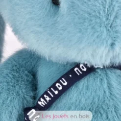 Peluche Lapin Méloé bleu lagon 37 cm - Maïlou Tradition
