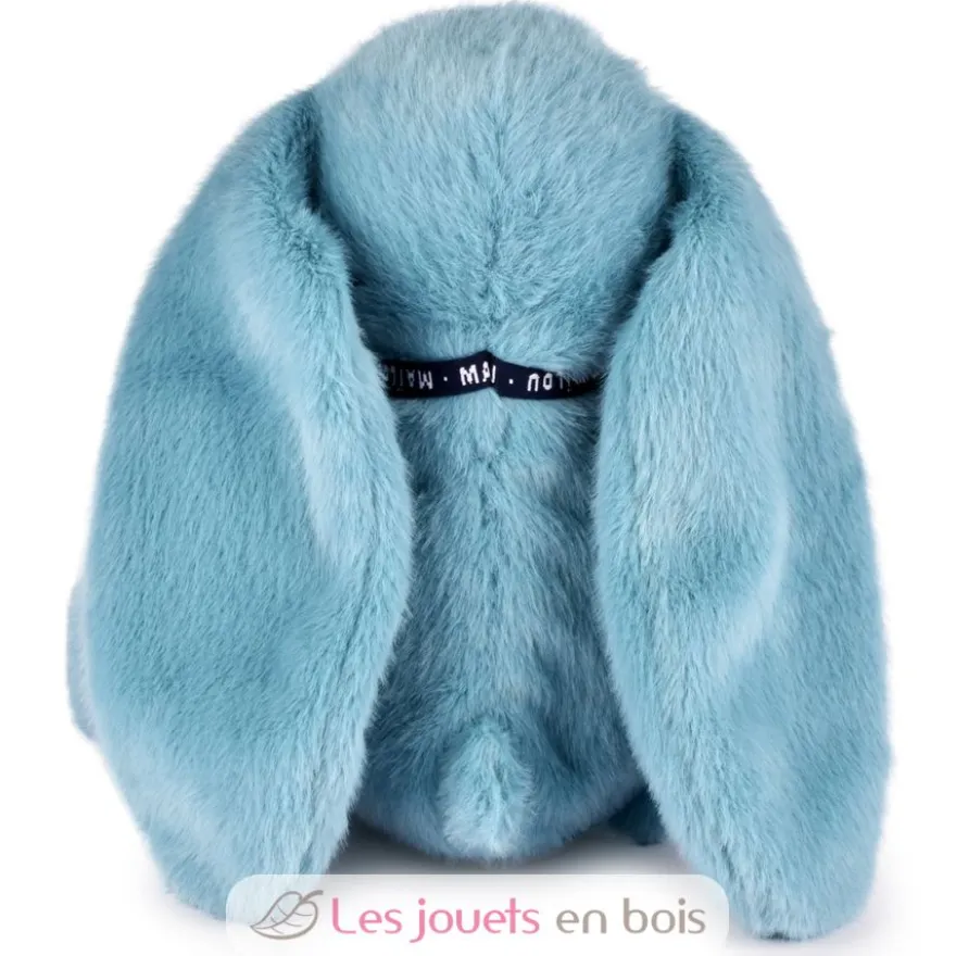 Peluche Lapin Méloé bleu lagon 37 cm - Maïlou Tradition