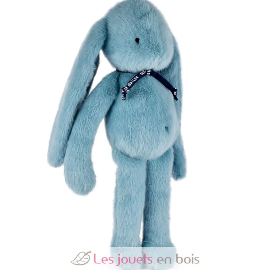 Peluche Lapin Méloé bleu lagon 37 cm - Maïlou Tradition