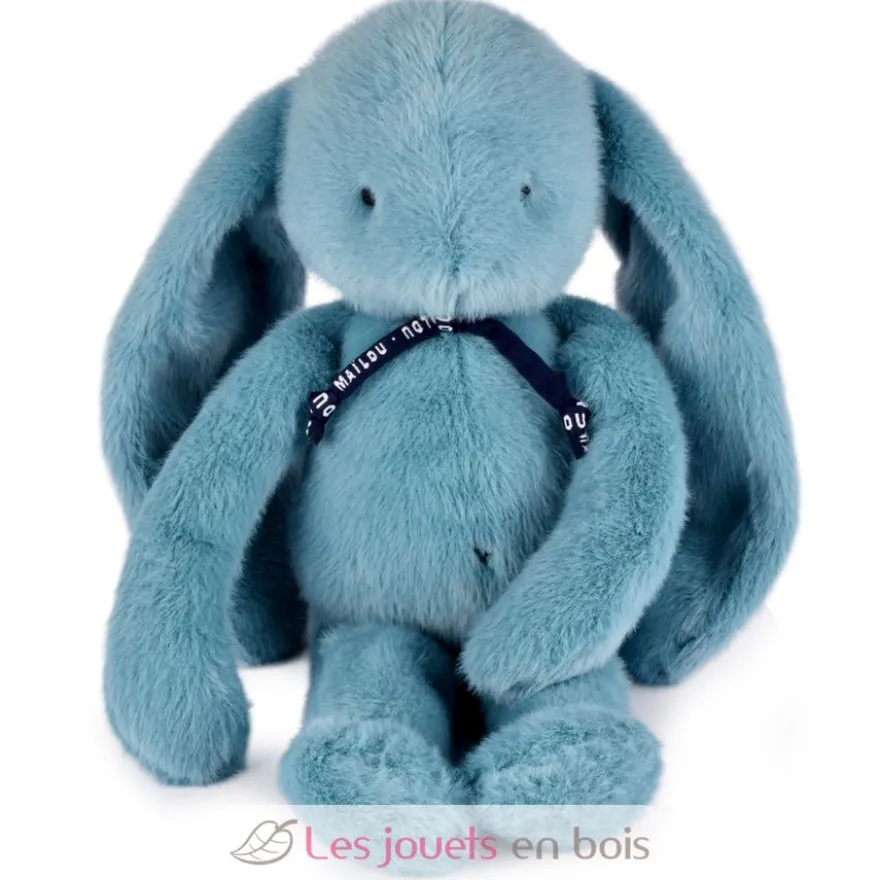 Peluche Lapin Méloé bleu lagon 37 cm - Maïlou Tradition