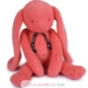 Peluche Lapin Méloé corail acidulé 37 cm - Maïlou Tradition