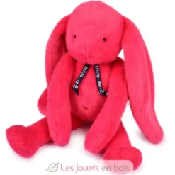 Peluche Lapin Méloé fuchsia peps 37 cm - Maïlou Tradition