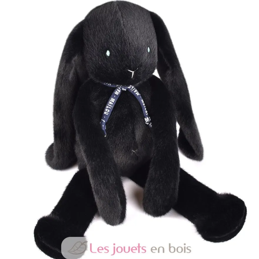Peluche Lapin Méloé noir 37 cm - Maïlou Tradition