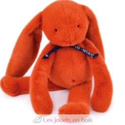 Peluche Lapin Méloé potiron 37 cm - Maïlou Tradition
