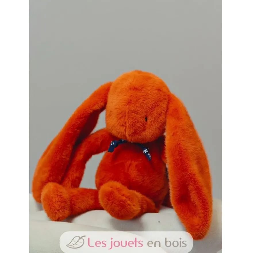 Peluche Lapin Méloé potiron 37 cm - Maïlou Tradition