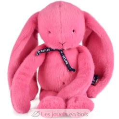 Peluche Lapin Méloé rose bubble gum 37 cm - Maïlou Tradition