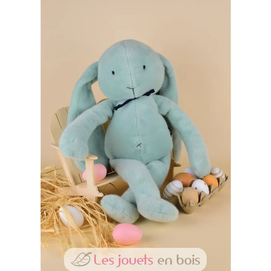 Peluche Lapin Méloé vert sauge 56 cm - Maïlou Tradition