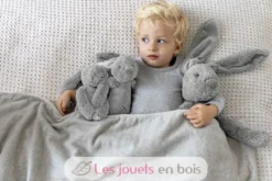 Peluche Lapin Richie gris clair 38 cm - Happy Horse
