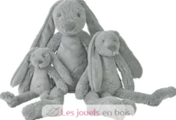 Peluche Lapin Richie gris clair 38 cm - Happy Horse