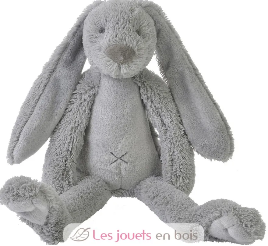 Peluche Lapin Richie gris clair 38 cm - Happy Horse