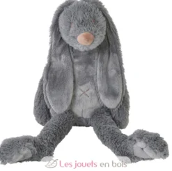 Peluche Lapin Richie gris 38 cm - Happy Horse