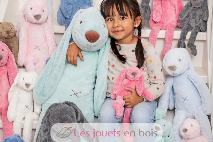 Peluche Lapin Richie gris 58 cm - Happy Horse